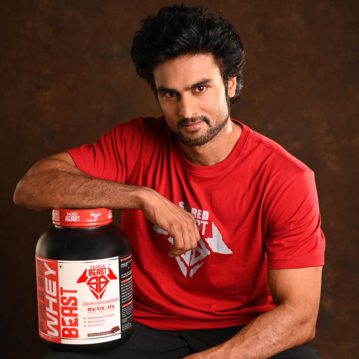 Sacred Beast Whey Beast-25g Protein | 5.5g BCAAs | 4.4g Glutamic Acid