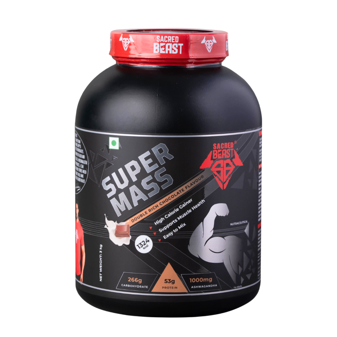 SUPER MASS High-Calorie Gainer with Ashwagandha