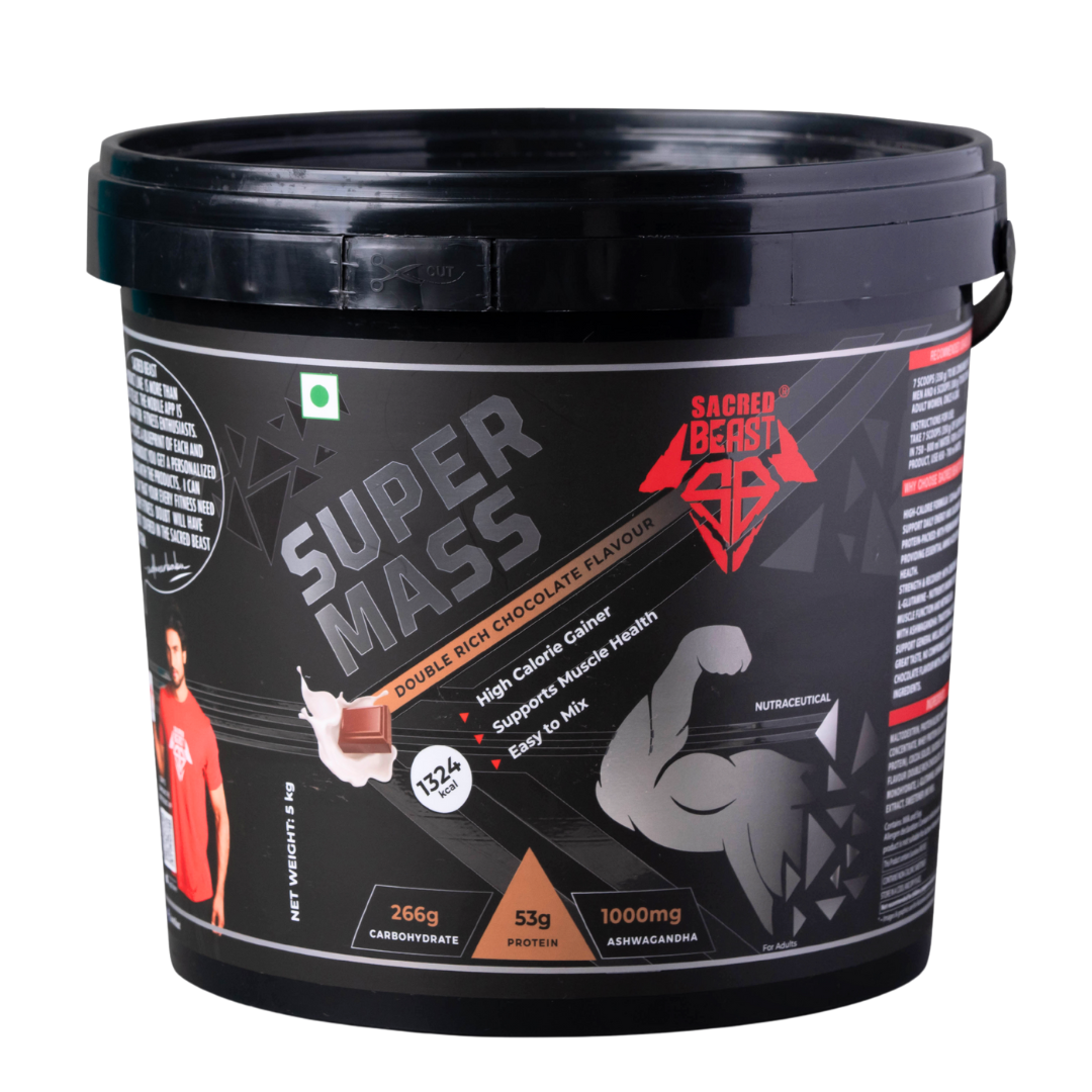SUPER MASS High-Calorie Gainer with Ashwagandha
