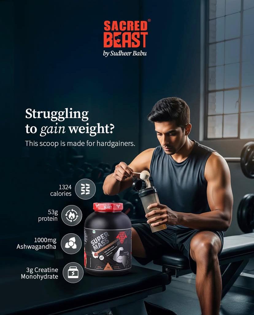 SUPER MASS High-Calorie Gainer with Ashwagandha