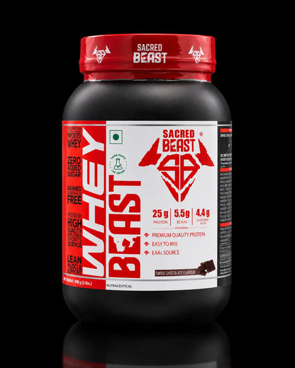 Sacred Beast Whey Beast-25g Protein | 5.5g BCAAs | 4.4g Glutamic Acid