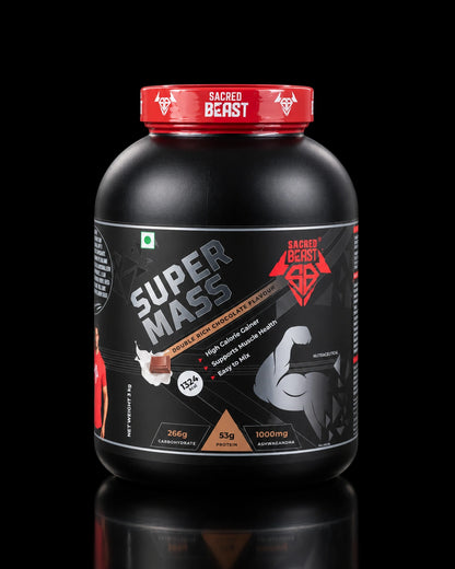 Sacred Beast Super Mass High Calorie Weight Gainer with Ashwagandha