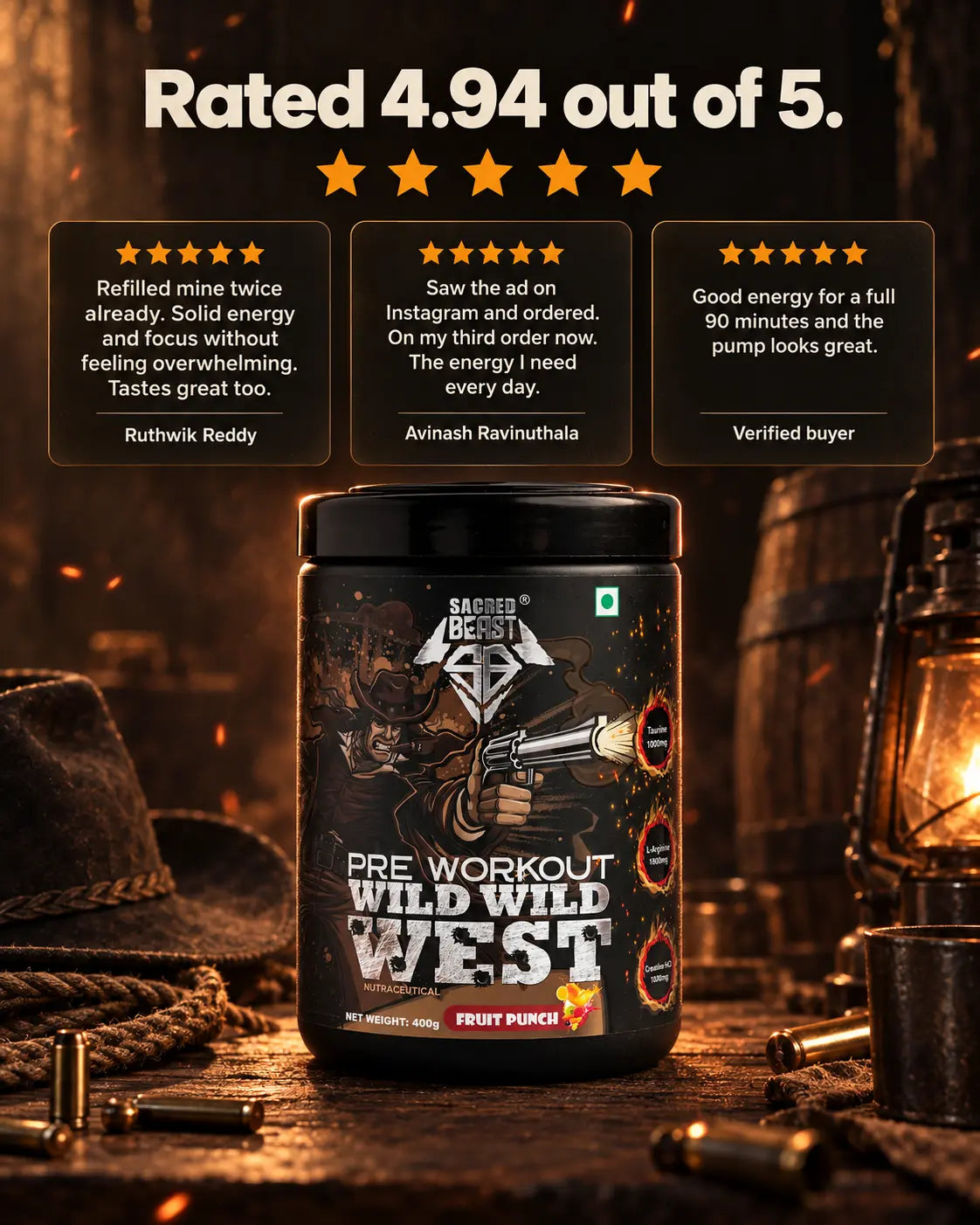 Sacred Beast Pre Workout Wild Wild West