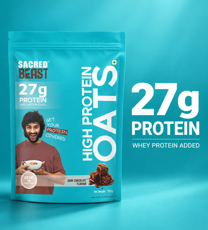 Sacred Beast High Protein Oats-27g Protein | Dark Chocolate Flavour