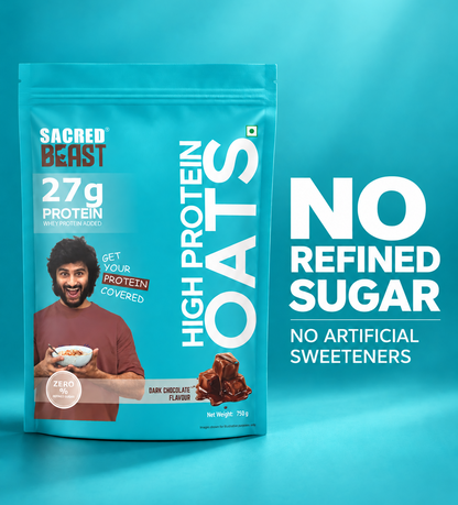 Sacred Beast High Protein Oats-27g Protein | Dark Chocolate Flavour