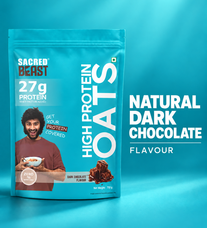 Sacred Beast High Protein Oats-27g Protein | Dark Chocolate Flavour