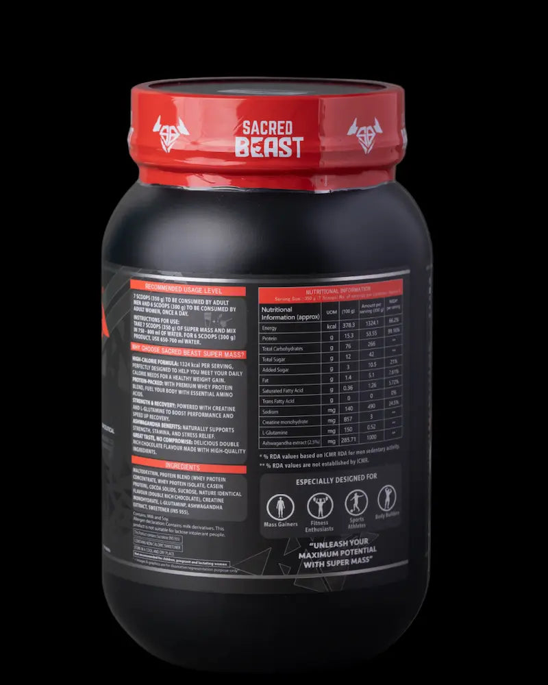 Super Mass | High-Calorie Weight Gainer with Creatine & Ashwagandha