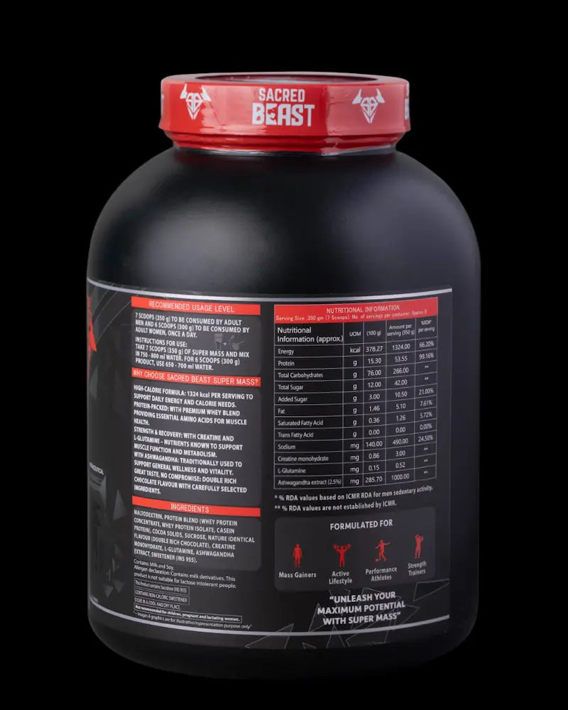 Super Mass | High-Calorie Weight Gainer with Creatine & Ashwagandha