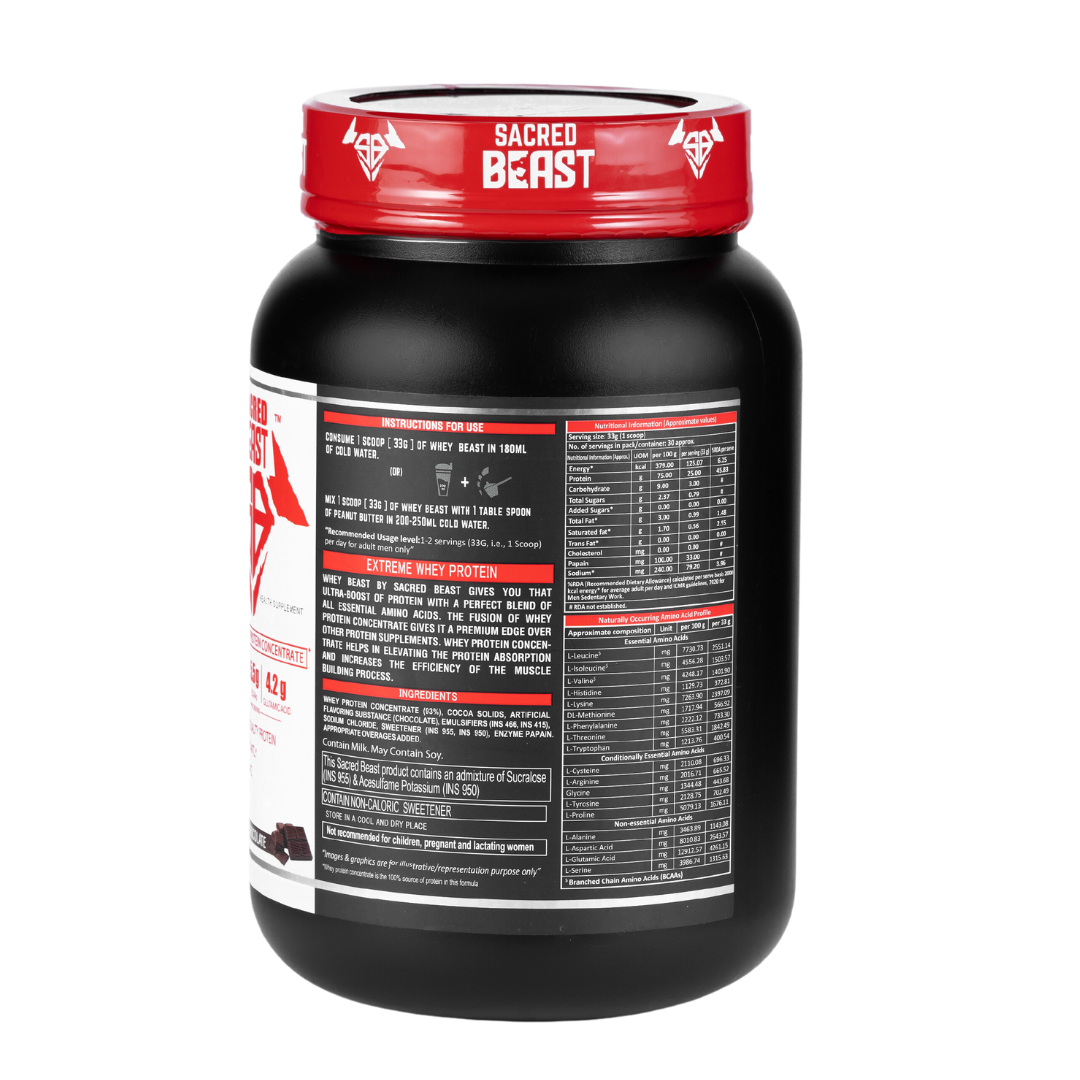 Beast Protien Whey Beast, 100% Whey Protein Concentrate – Sacred Beast