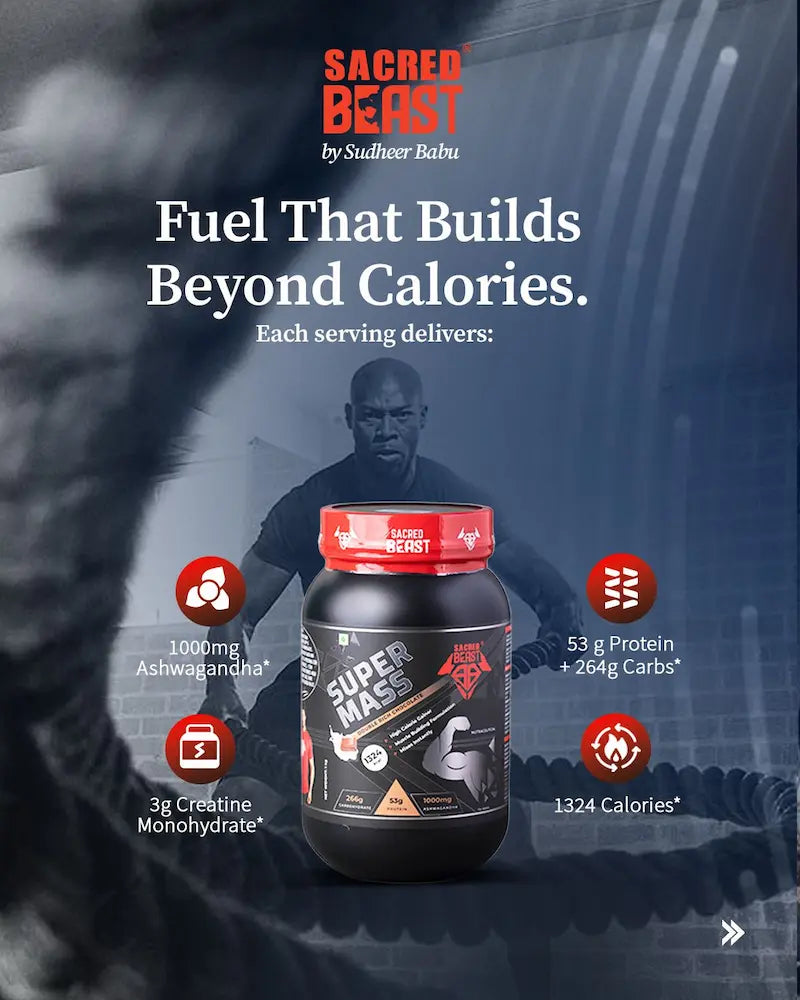 Super Mass | High-Calorie Weight Gainer with Creatine & Ashwagandha